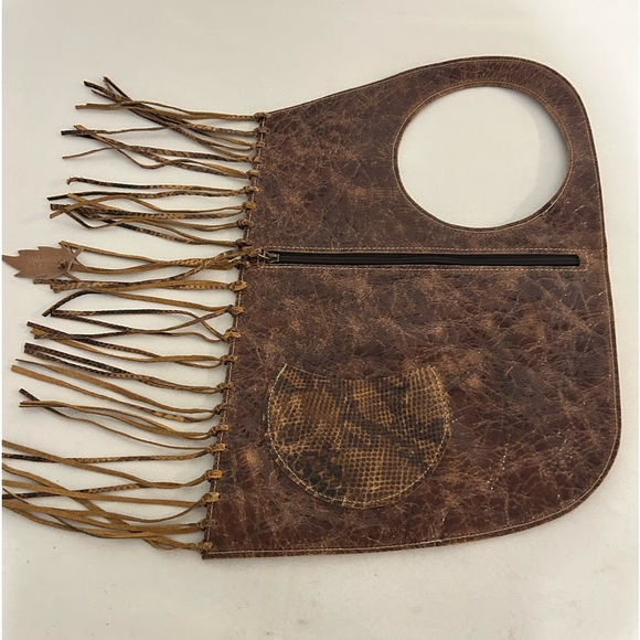 Sulay handmade one of a kind art to wear mixed leather artisan bag. USA - Picture 2 of 4